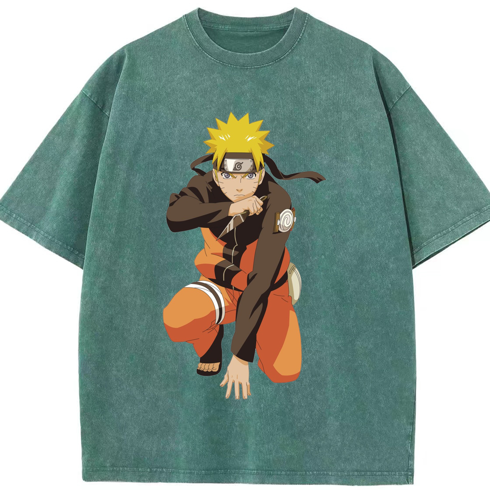 （画像用） NARUTO -ナルト- うずまき ナルト Uzumaki Naruto 綿100% ヴィンテージ風 半袖Tシャツ（フロントプリント）
